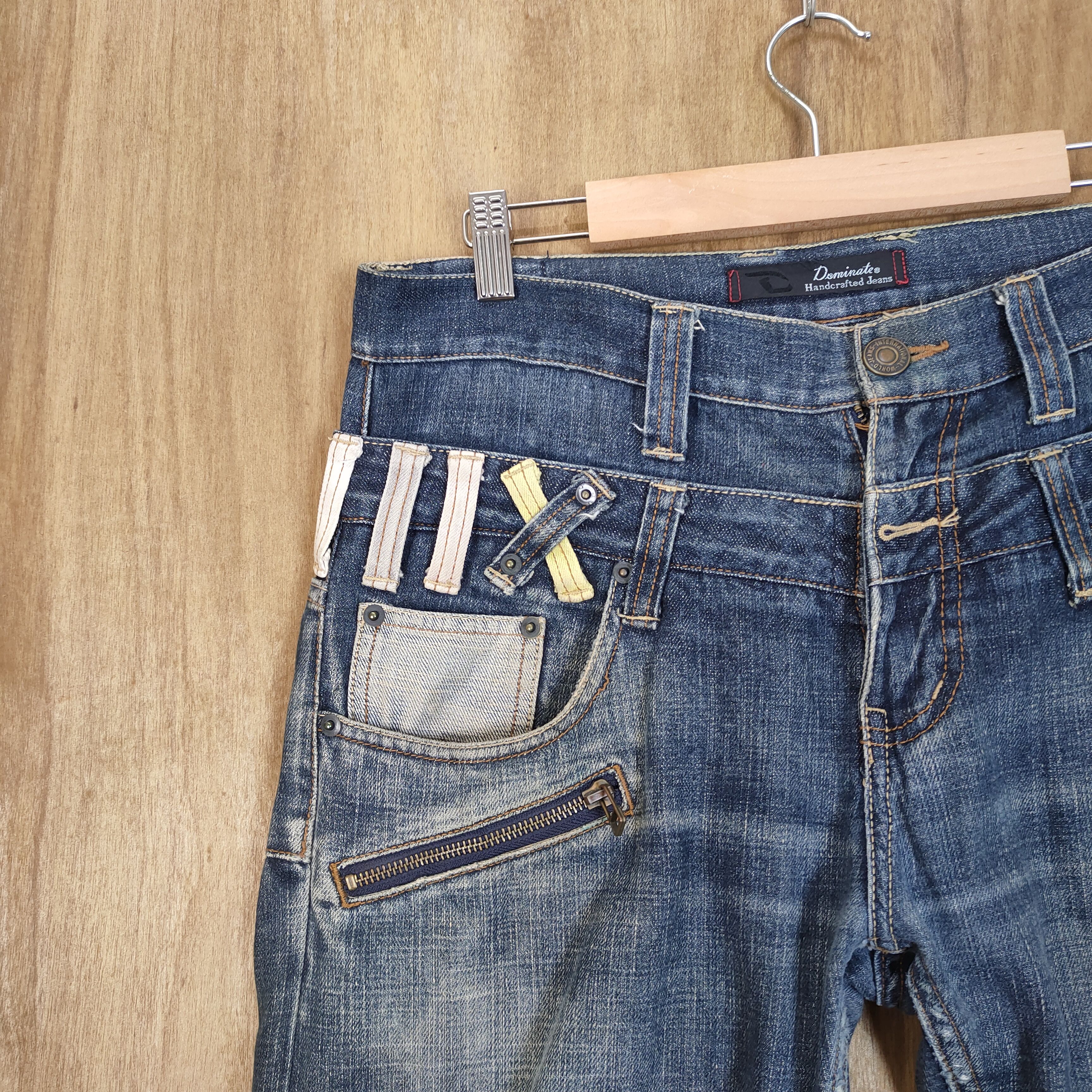 Japanese Brand DOMINATE DOUBLE WAIST JEANS DENIM PANTS Size US 34 / EU 50 - 5 Thumbnail