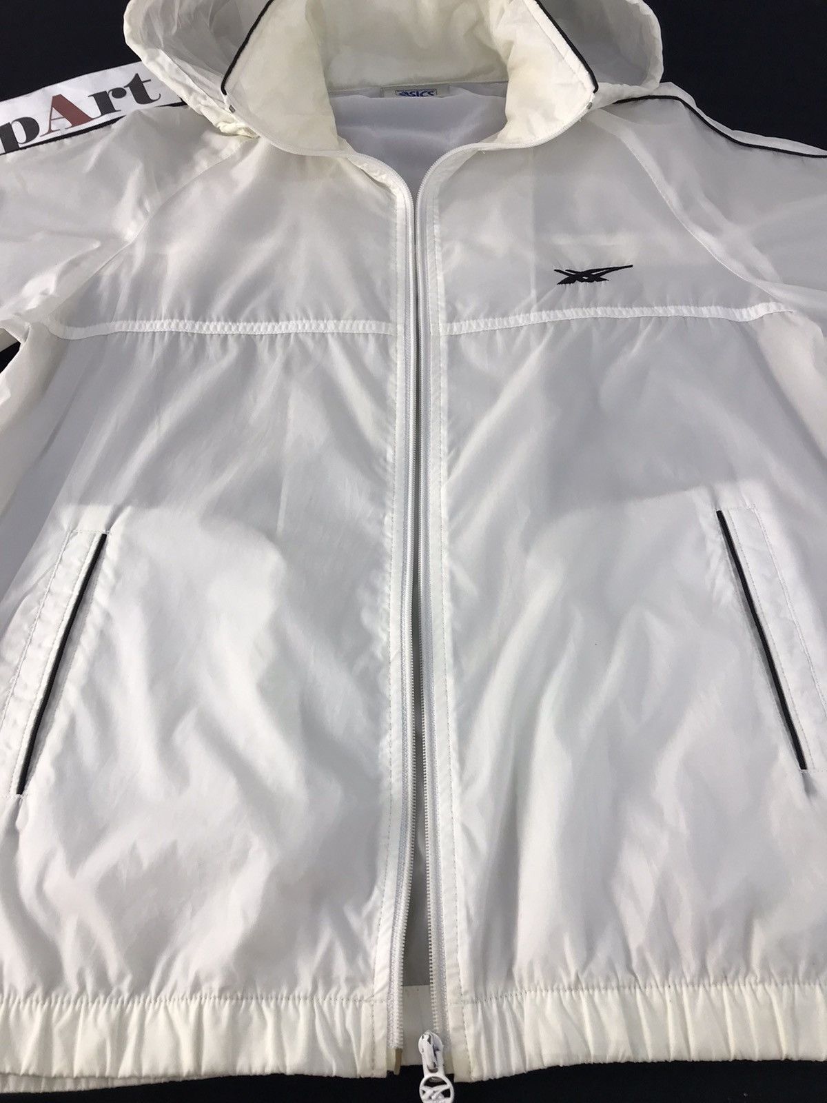 Asics × Vintage Vintage Jacket Windbreaker Asics Sportwear Zipper Hoodie Size US L / EU 52-54 / 3 - 5 Thumbnail