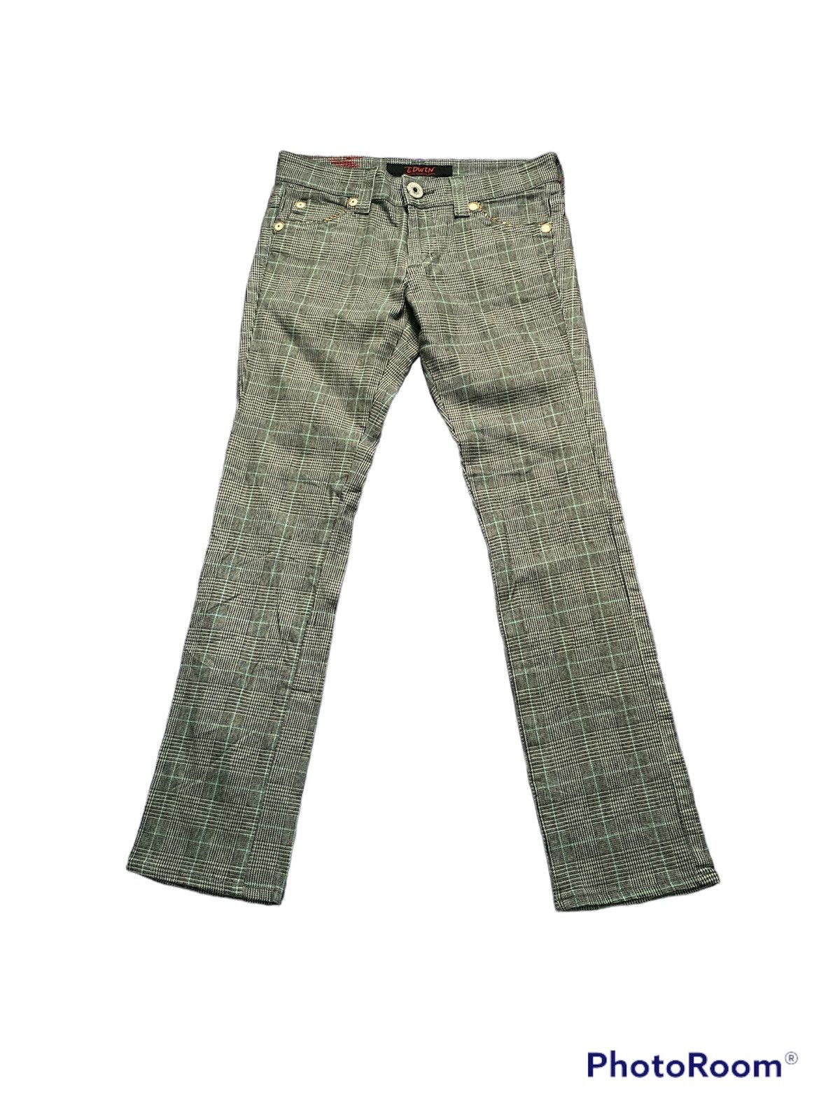 Edwin × Hysteric Glamour × Tornado Mart Edwin 462XVL Vintage Plaid Tartan Bondage Punk Size US 31 - 3 Thumbnail