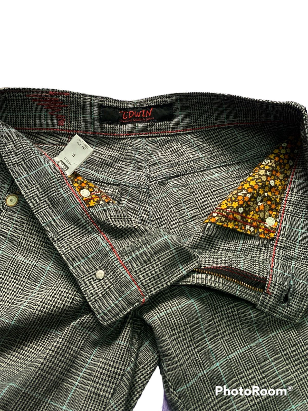 Edwin × Hysteric Glamour × Tornado Mart Edwin 462XVL Vintage Plaid Tartan Bondage Punk Size US 31 - 7 Thumbnail