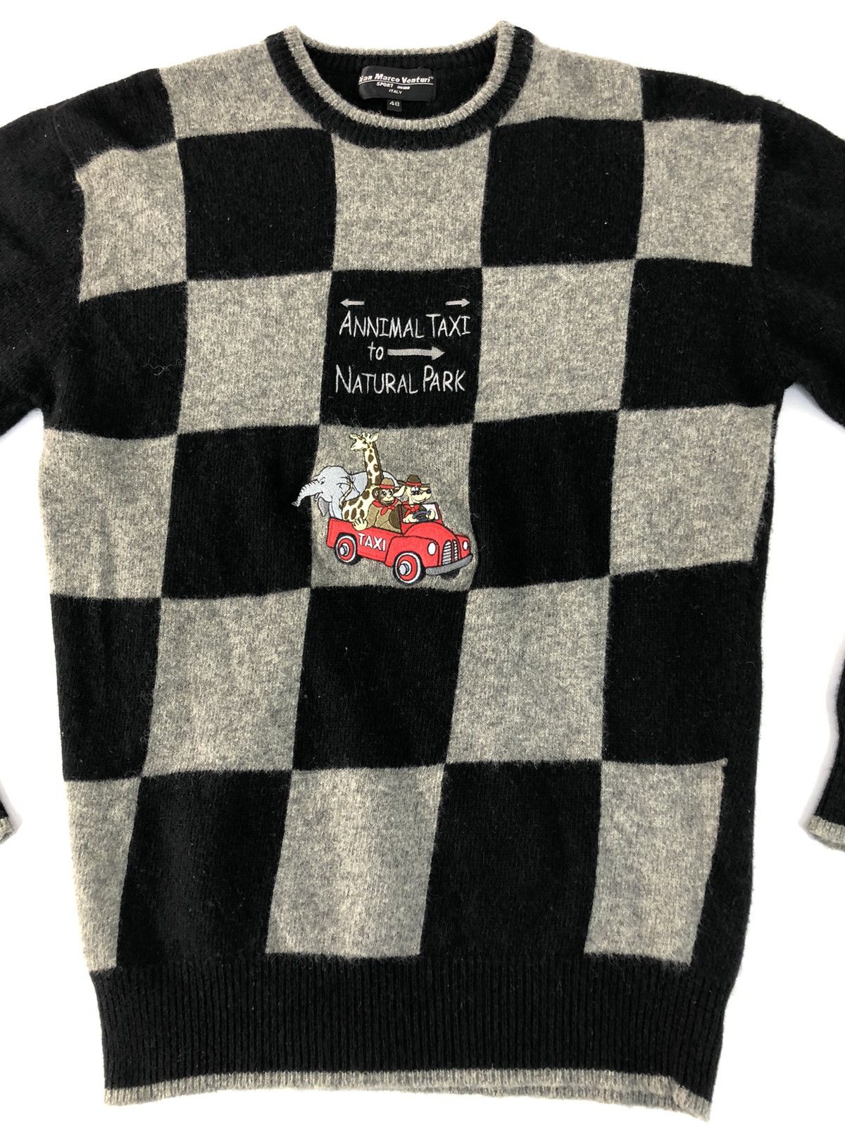 Vintage Hype Gian Marco Venturi Sport Italy Animal Taxi Knitwear Size US M / EU 48-50 / 2 - 3 Thumbnail