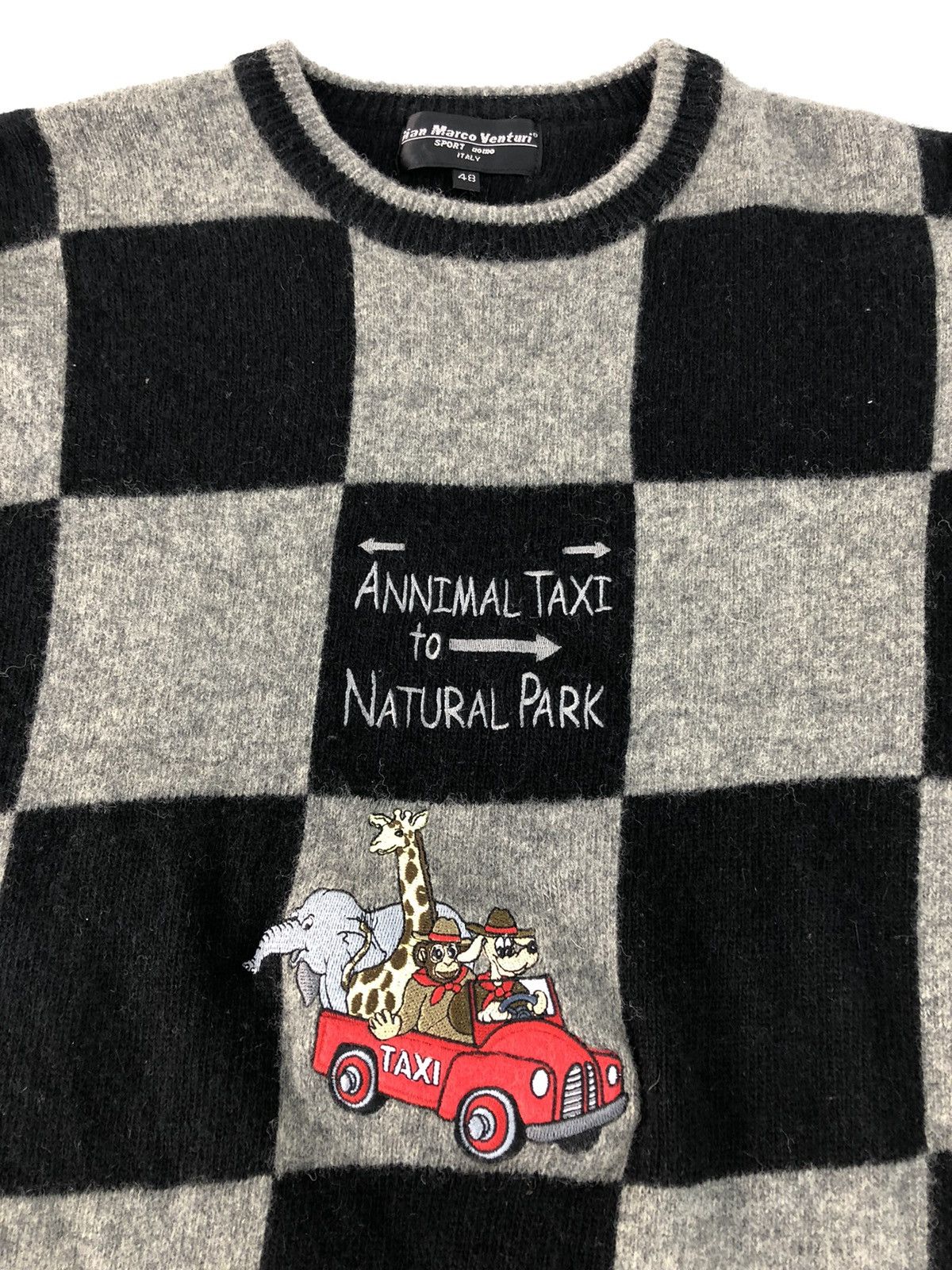 Vintage Hype Gian Marco Venturi Sport Italy Animal Taxi Knitwear Size US M / EU 48-50 / 2 - 4 Thumbnail