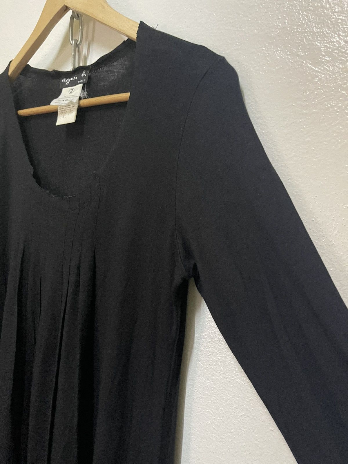 Japanese Brand × agnes b. Agnes b. Mini Dresses Long Sleeve Black Size M / US 6-8 / IT 42-44 - 6 Thumbnail
