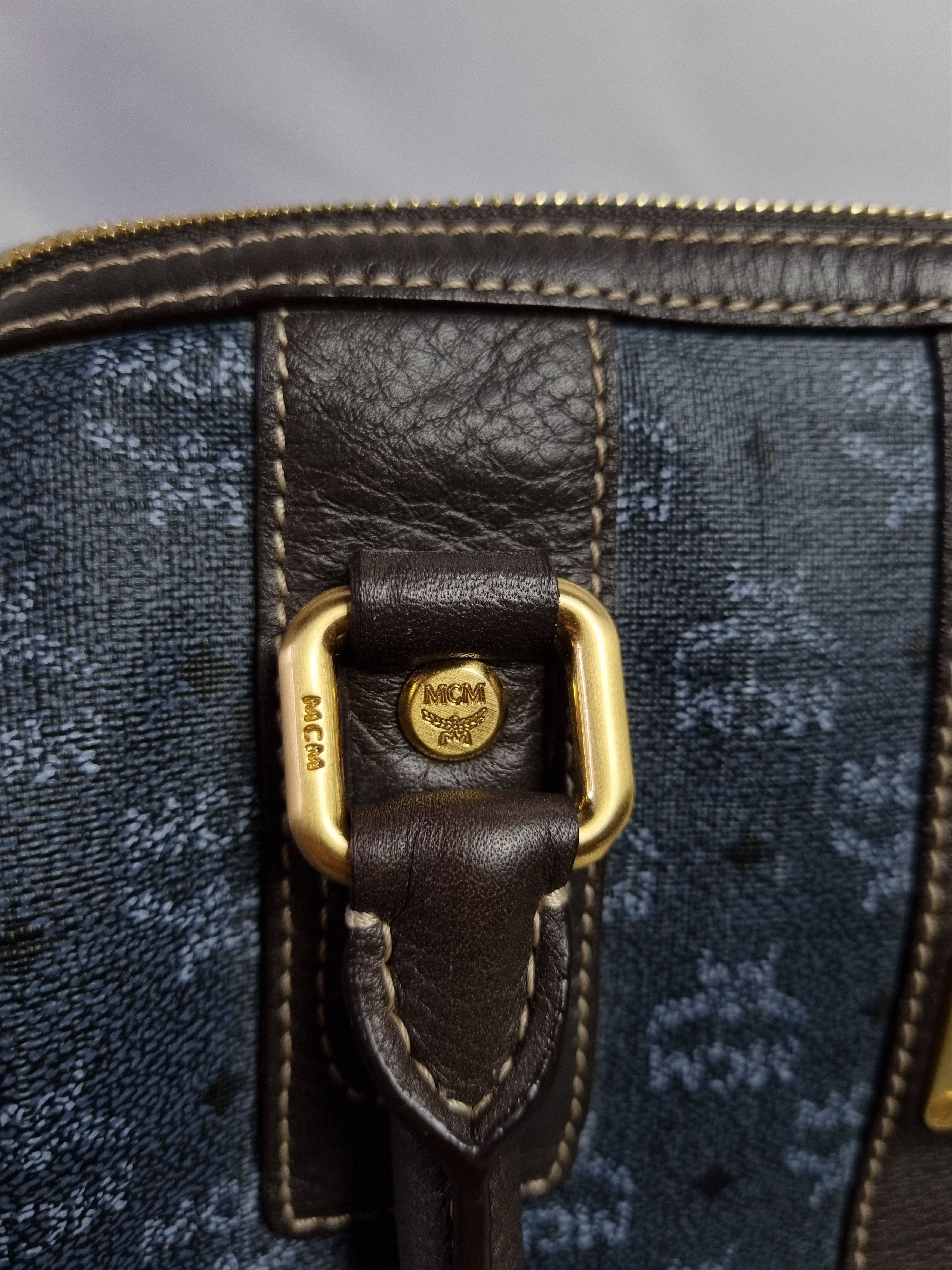 Leather × MCM Rare MCM Monogram Leather Hand Roomy Bag Size ONE SIZE - 12 Thumbnail