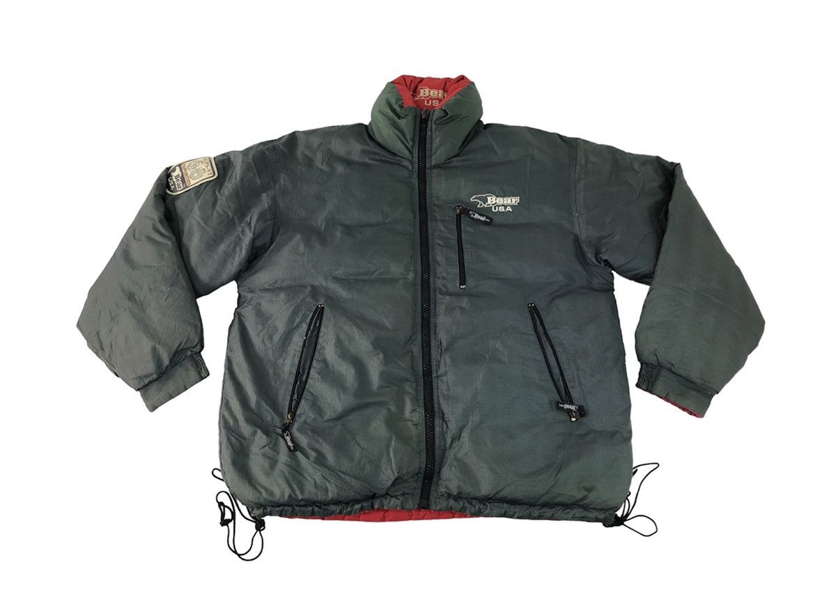 image of Bear Mountain x Vintage Bear Usa Winter Outerwear Collection 96/97 Puffer Jacket in Grey (Size Smal