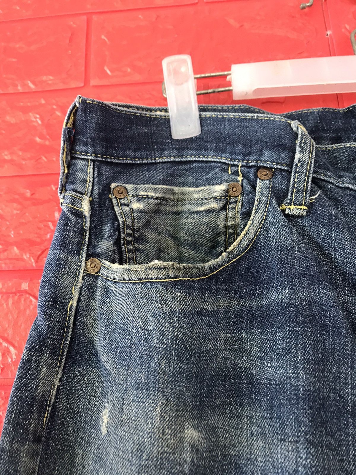 Vintage VINTAGE 70s BIG STONE SINGLE SIDE SELVEDGE DISTRESS JEANS Size US 36 / EU 52 - 7 Thumbnail