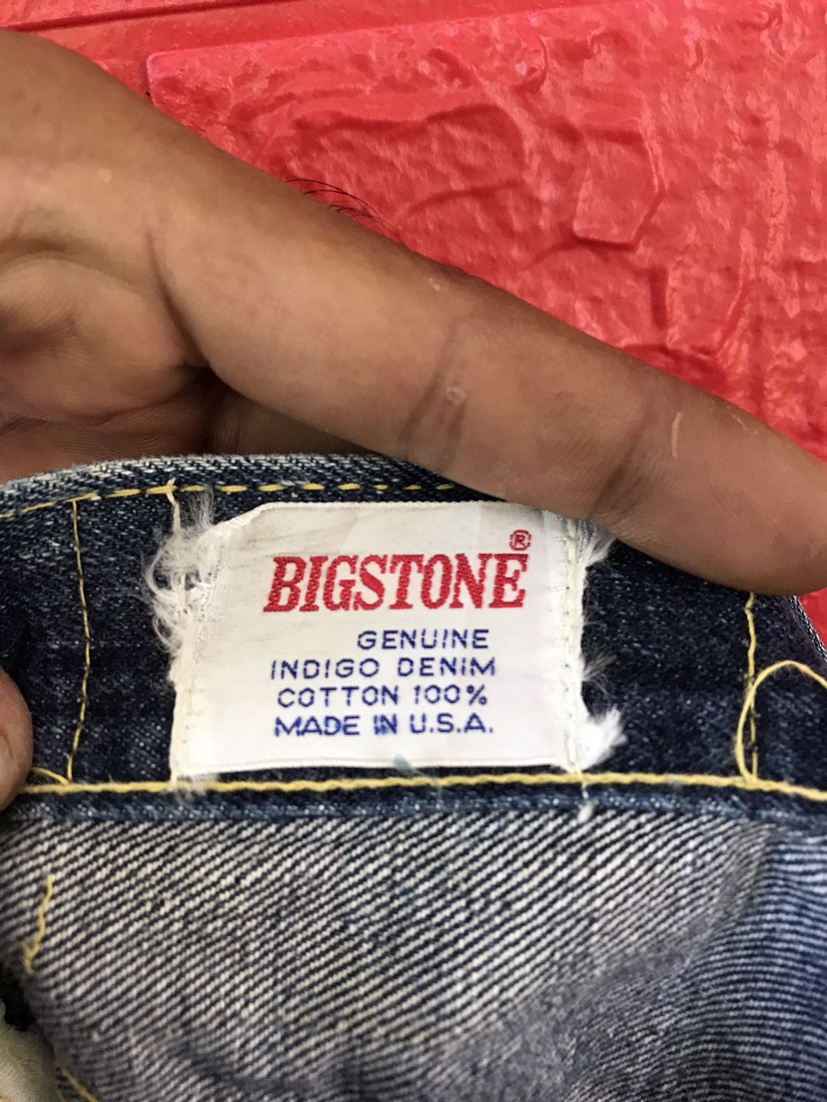 Vintage VINTAGE 70s BIG STONE SINGLE SIDE SELVEDGE DISTRESS JEANS Size US 36 / EU 52 - 19 Thumbnail