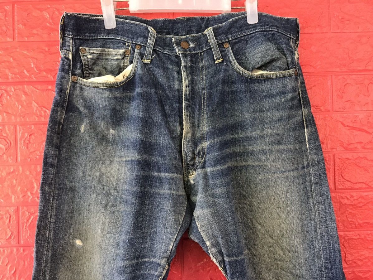 Vintage VINTAGE 70s BIG STONE SINGLE SIDE SELVEDGE DISTRESS JEANS Size US 36 / EU 52 - 3 Thumbnail
