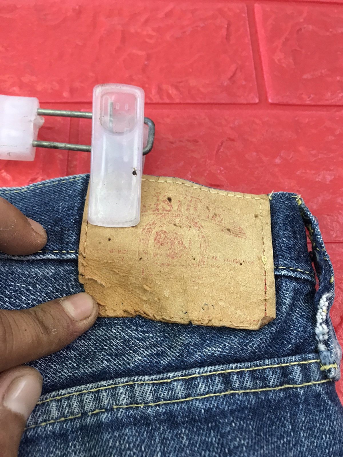 Vintage VINTAGE 70s BIG STONE SINGLE SIDE SELVEDGE DISTRESS JEANS Size US 36 / EU 52 - 18 Thumbnail