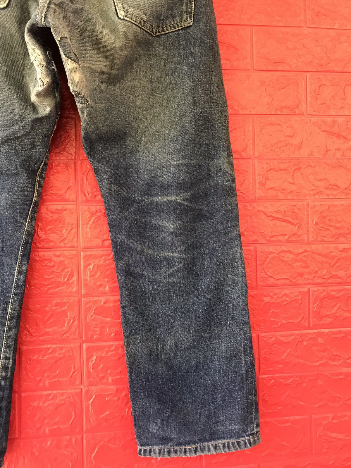 Vintage VINTAGE 70s BIG STONE SINGLE SIDE SELVEDGE DISTRESS JEANS Size US 36 / EU 52 - 12 Thumbnail