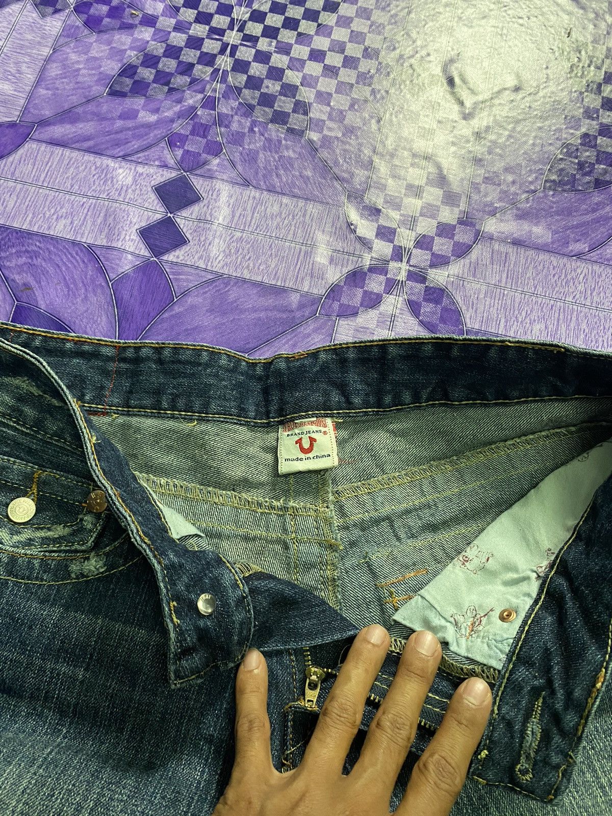 Hysteric Glamour Flared Jeans True Religion Swarovski Back Pocket Flare Jeans Size 29" - 6 Thumbnail