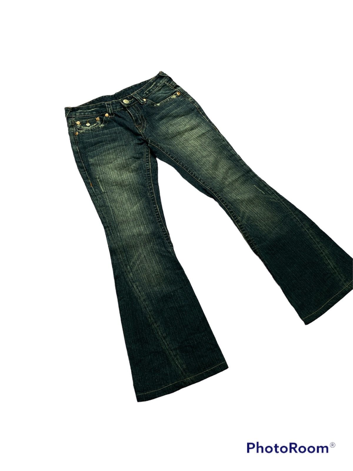 Hysteric Glamour Flared Jeans True Religion Swarovski Back Pocket Flare Jeans Size 29" - 4 Thumbnail