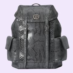 GUCCI GG Supreme Monogram Web Small Day Backpack Grey Black –  Debsluxurycloset