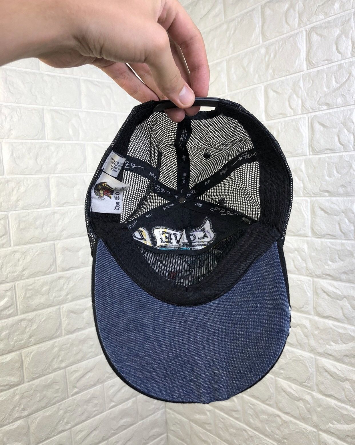 Christian Audigier × Ed Hardy Ed Hardy Skull Trucker Hat Cap Y2K Size ONE SIZE - 6 Thumbnail