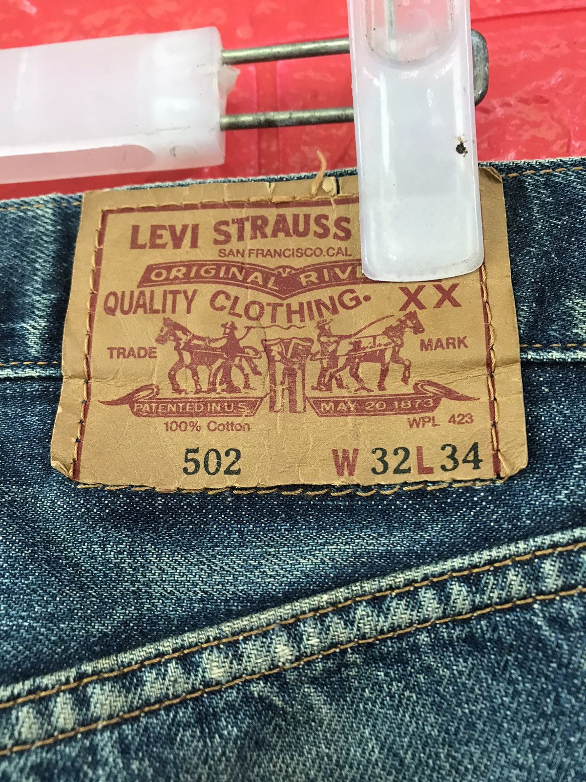 Levi's × Levi's Vintage Clothing × Vintage VINTAGE 90s LEVIS 502 BIG E SELVEDGE DISTRESSED JEANS Size US 32 / EU 48 - 16 Thumbnail