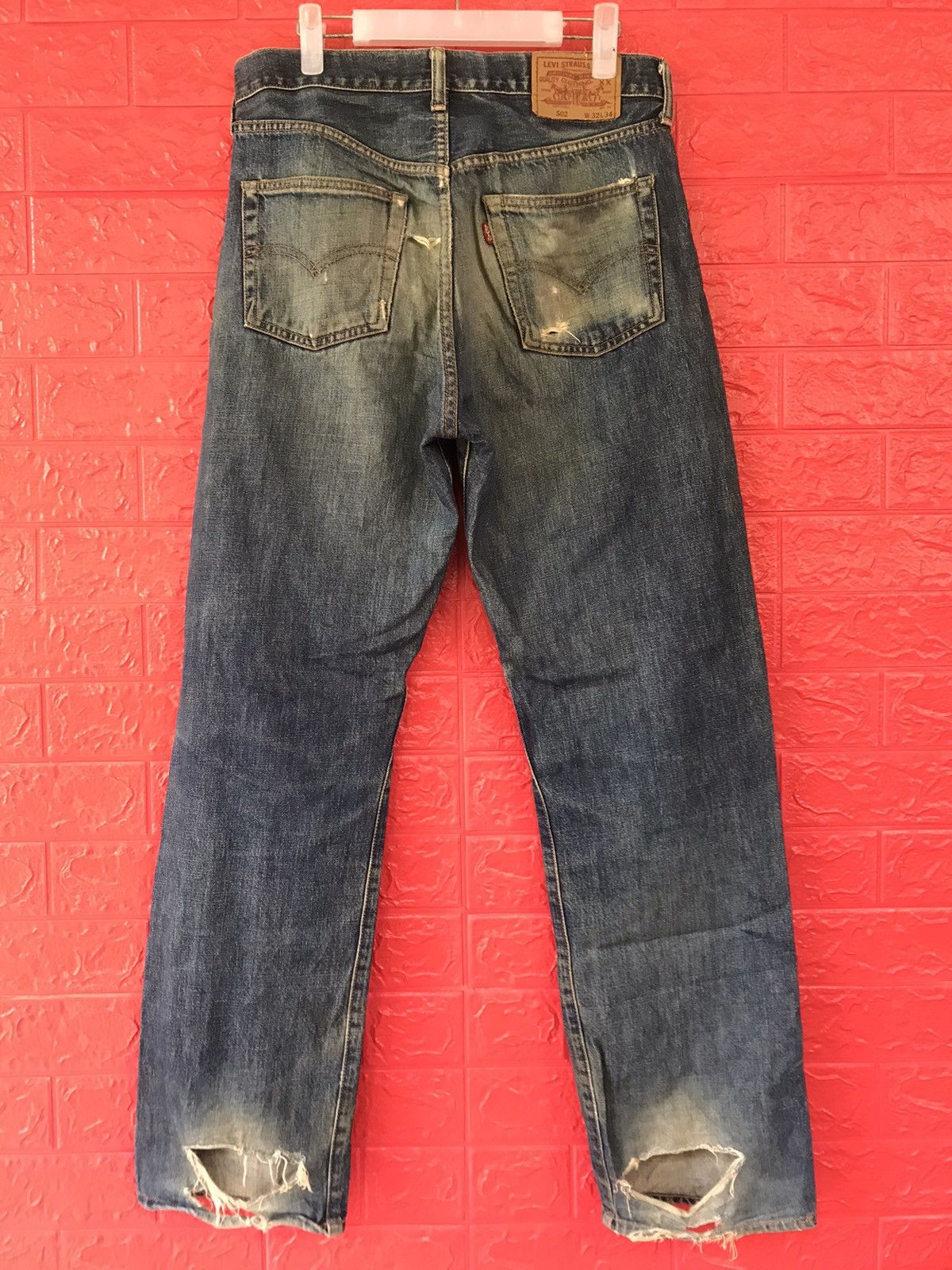 Levi's × Levi's Vintage Clothing × Vintage VINTAGE 90s LEVIS 502 BIG E SELVEDGE DISTRESSED JEANS Size US 32 / EU 48 - 2 Thumbnail