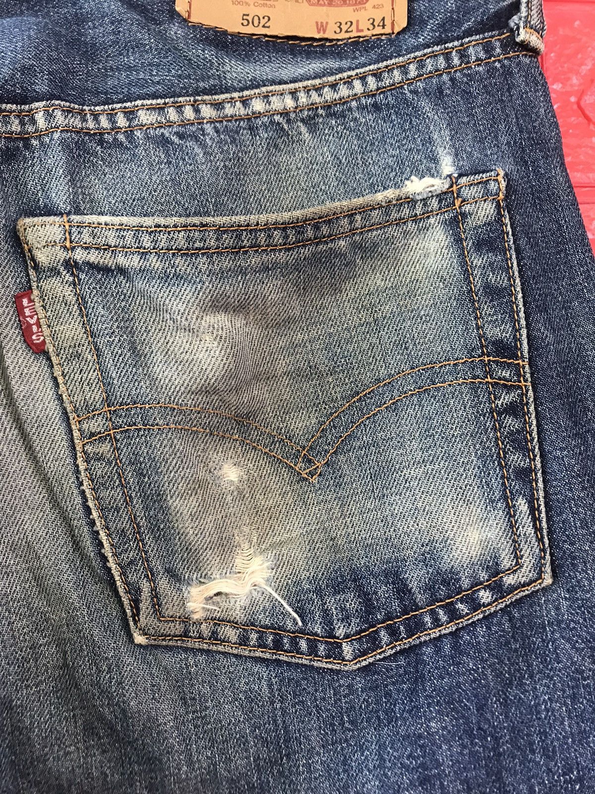 Levi's × Levi's Vintage Clothing × Vintage VINTAGE 90s LEVIS 502 BIG E SELVEDGE DISTRESSED JEANS Size US 32 / EU 48 - 13 Thumbnail