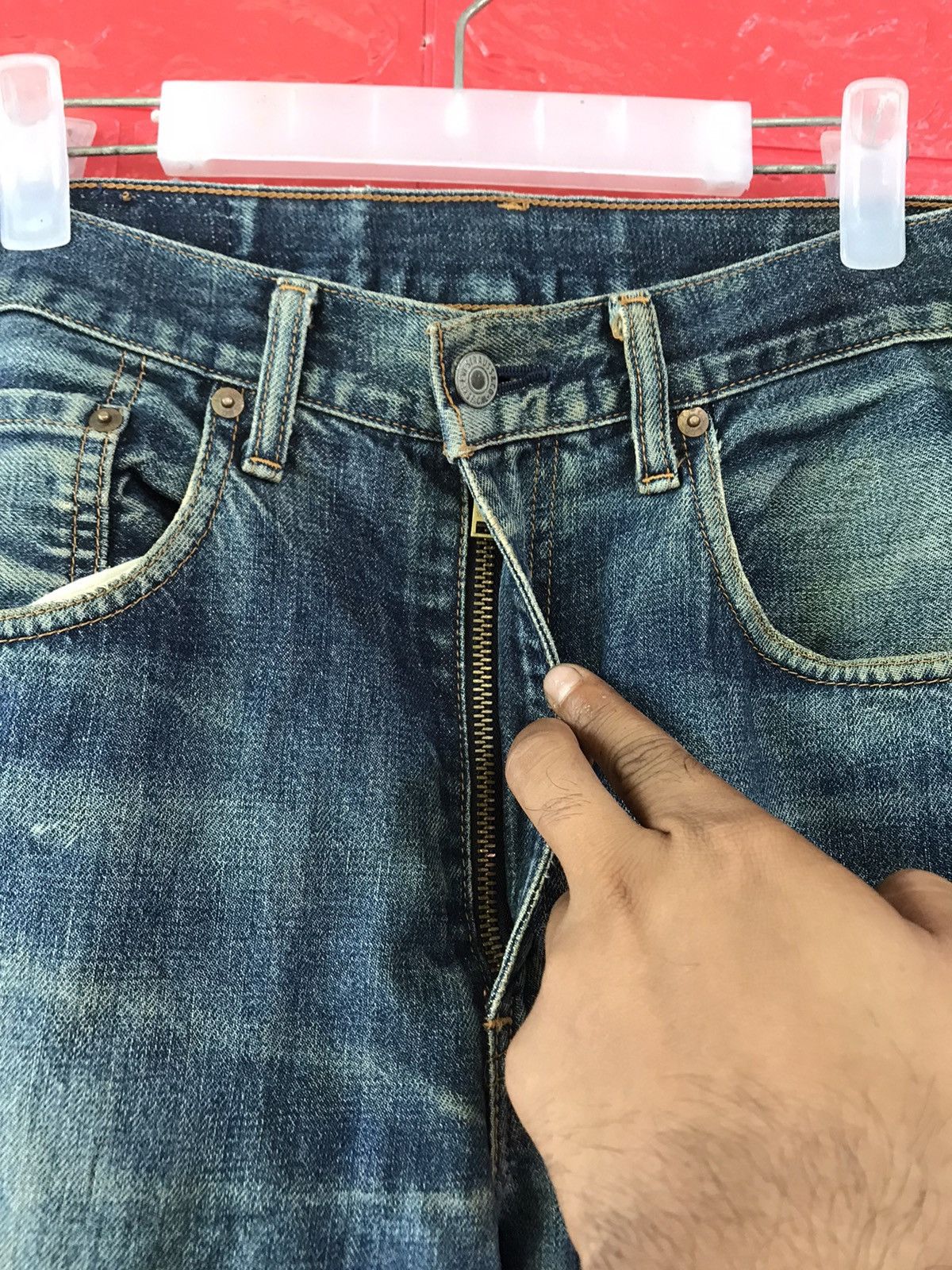 Levi's × Levi's Vintage Clothing × Vintage VINTAGE 90s LEVIS 502 BIG E SELVEDGE DISTRESSED JEANS Size US 32 / EU 48 - 9 Thumbnail
