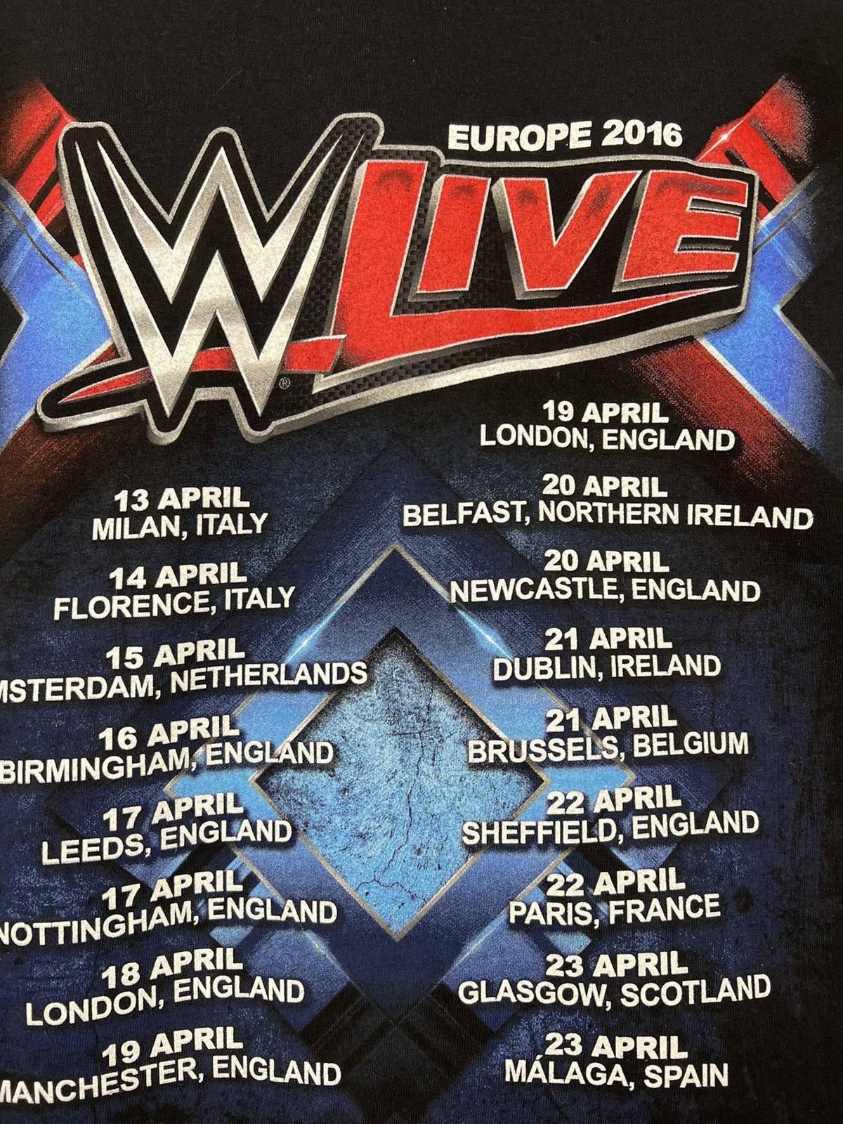 Vintage × WWE × WWF Vintage Wwe Wwf Raw Wrestling Tour T-shirt Size US L / EU 52-54 / 3 - 10 Thumbnail
