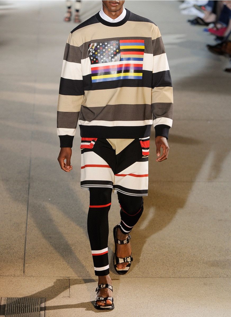 Givenchy Givenchy American Flag Stripe Rottweiler Oversized Sweater Size US L / EU 52-54 / 3 - 4 Thumbnail