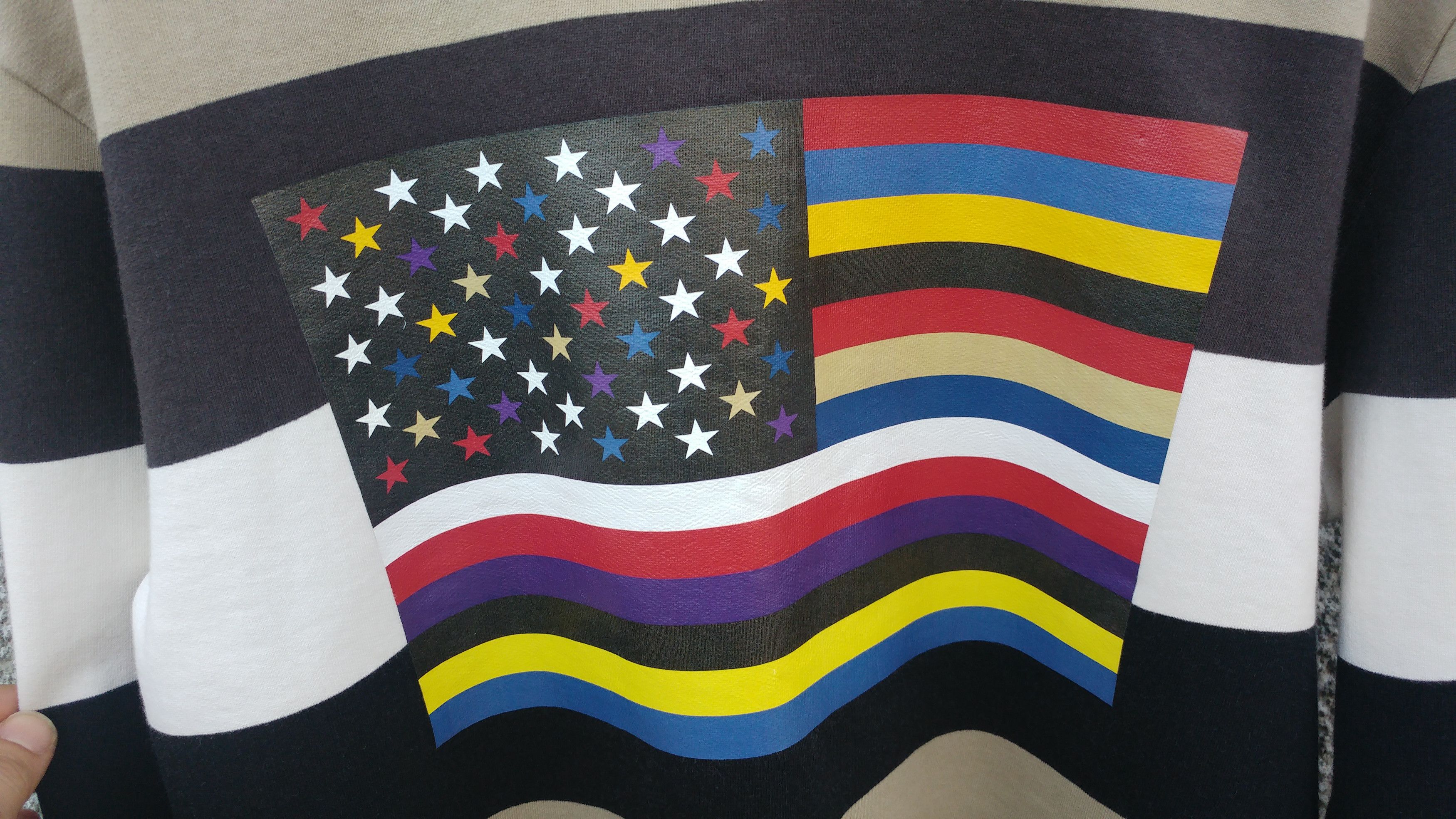 Givenchy Givenchy American Flag Stripe Rottweiler Oversized Sweater Size US L / EU 52-54 / 3 - 9 Thumbnail