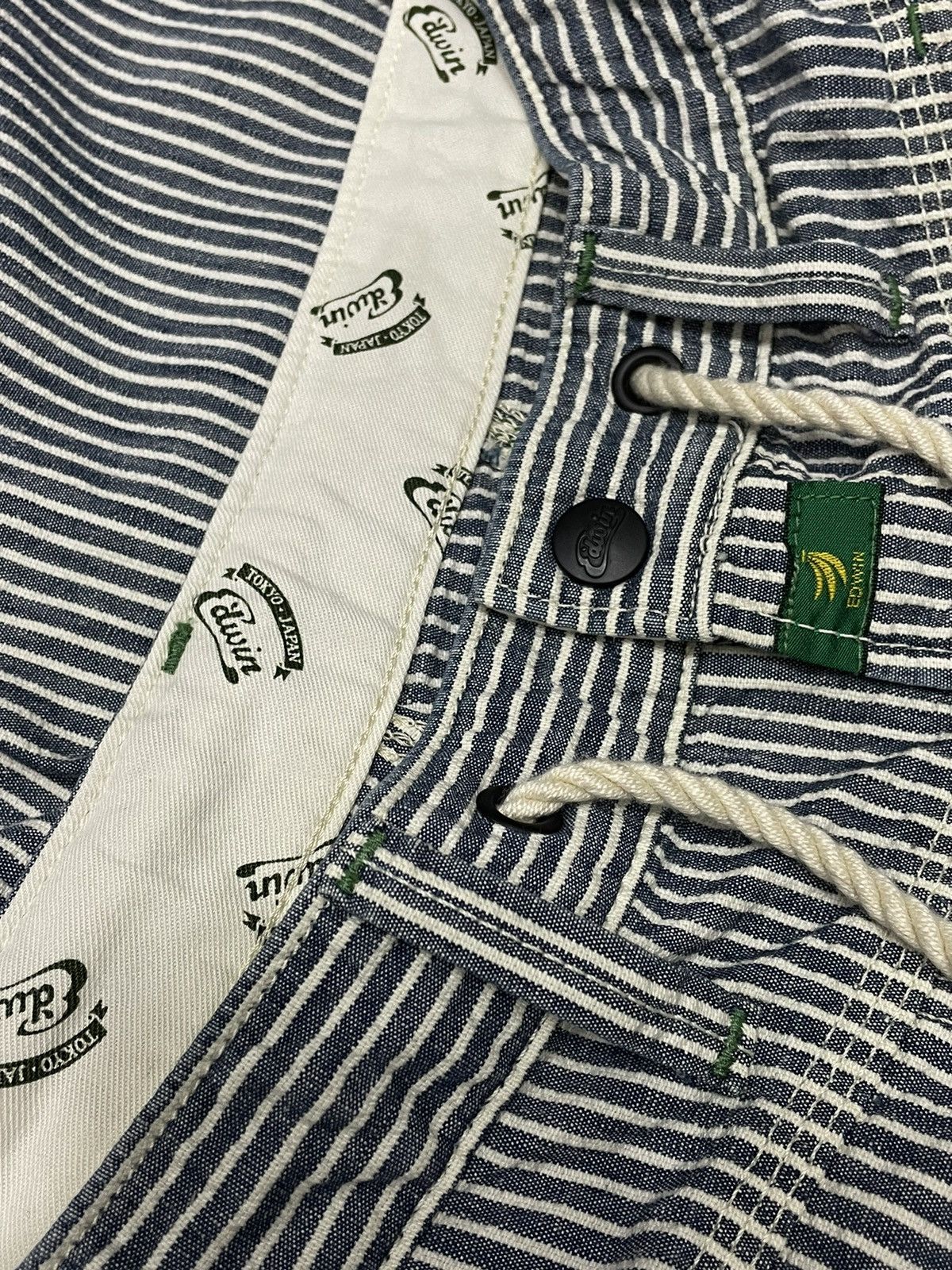 Edwin × OVER THE STRiPES AMAZING BANANA FIBER EDWIN TOKYO Hickory Relaxed Pants Size US 31 - 6 Thumbnail