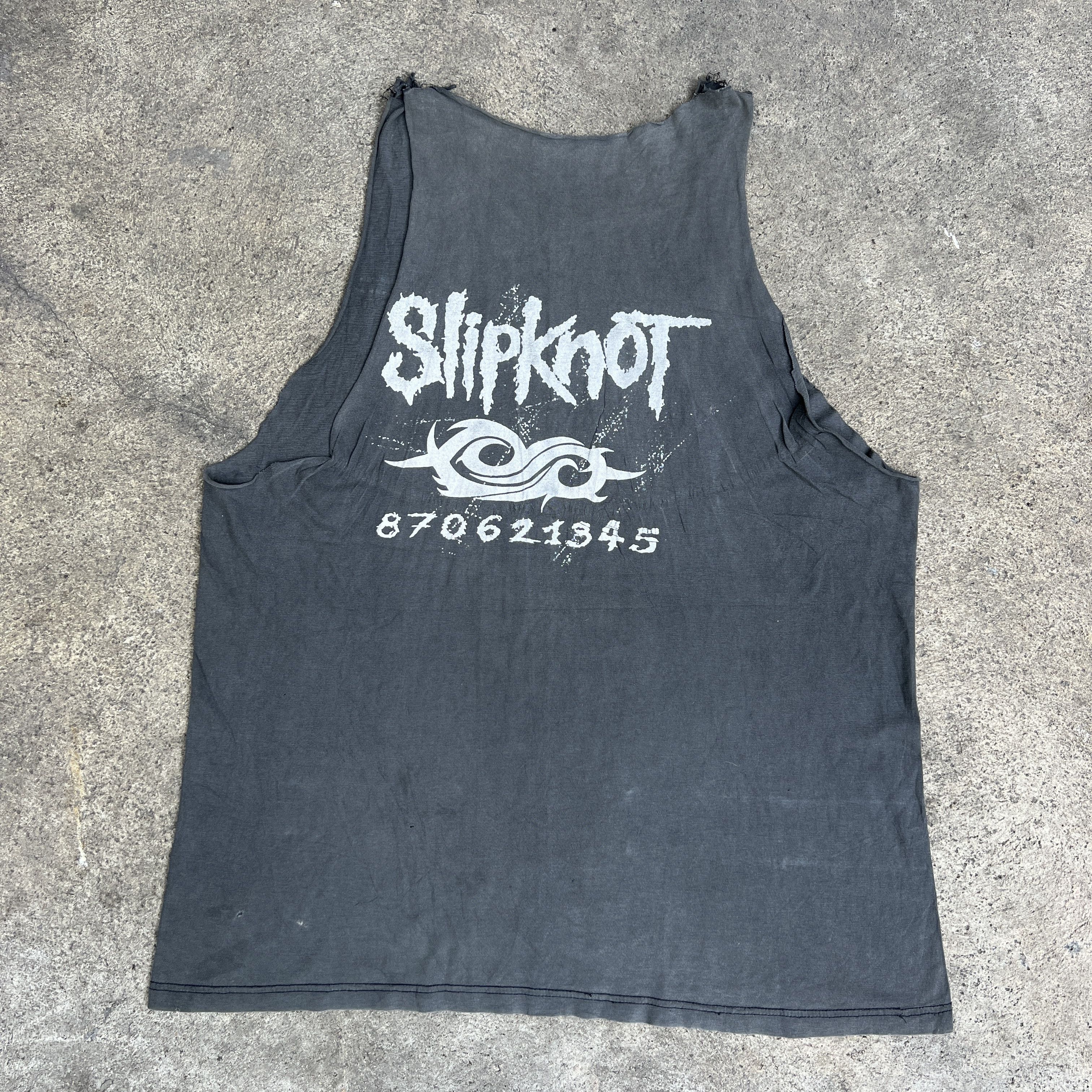 Band Tees × Slipknot × Vintage Rare Vintage Slipknot Promo Tee Shirt Faded Distressed Size US L / EU 52-54 / 3 - 10 Thumbnail