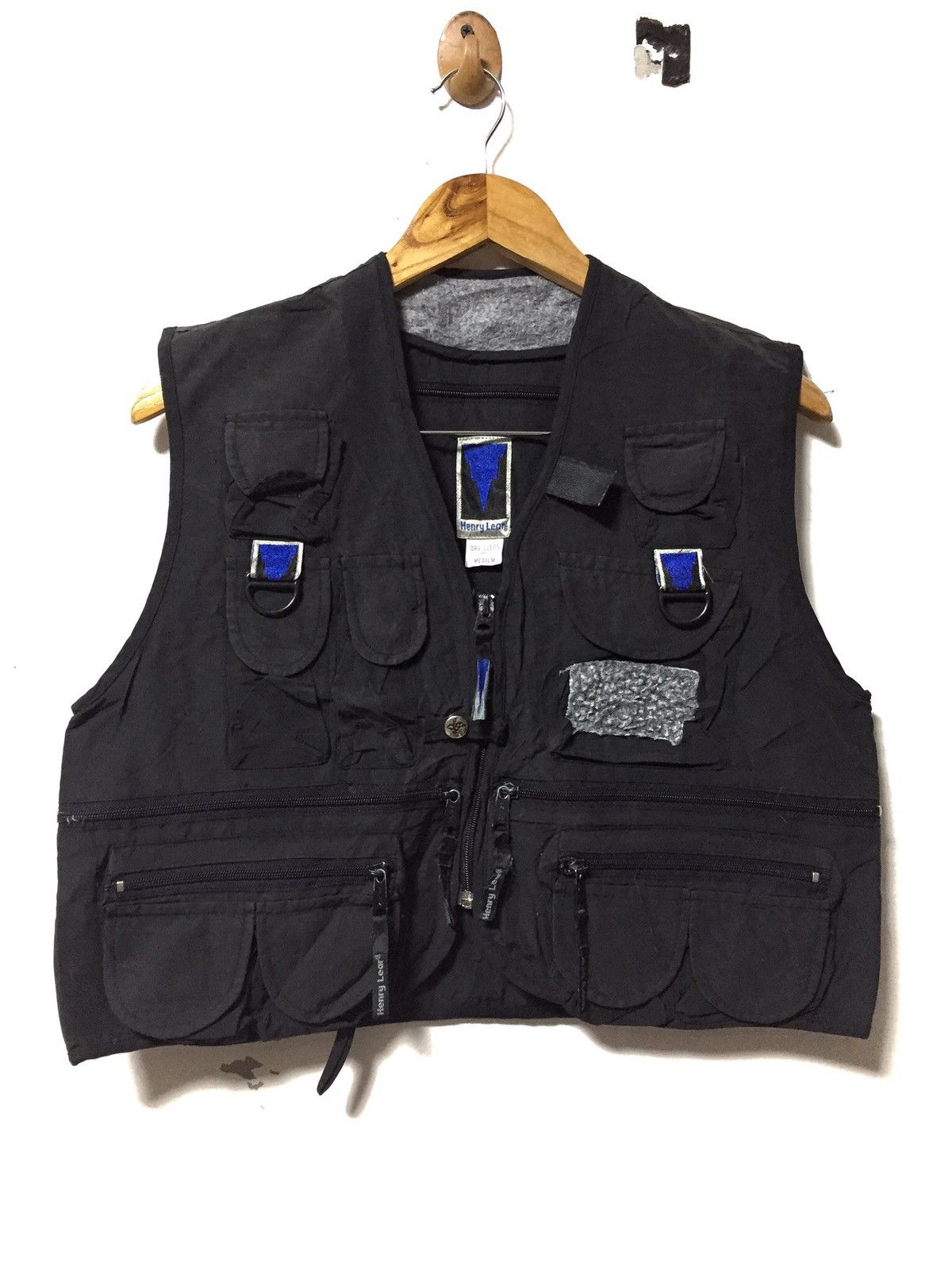 image of Tracey Vest x Vintage tactical Vest Henry Lear Zip Tailor in Black, Men's (Size Large)