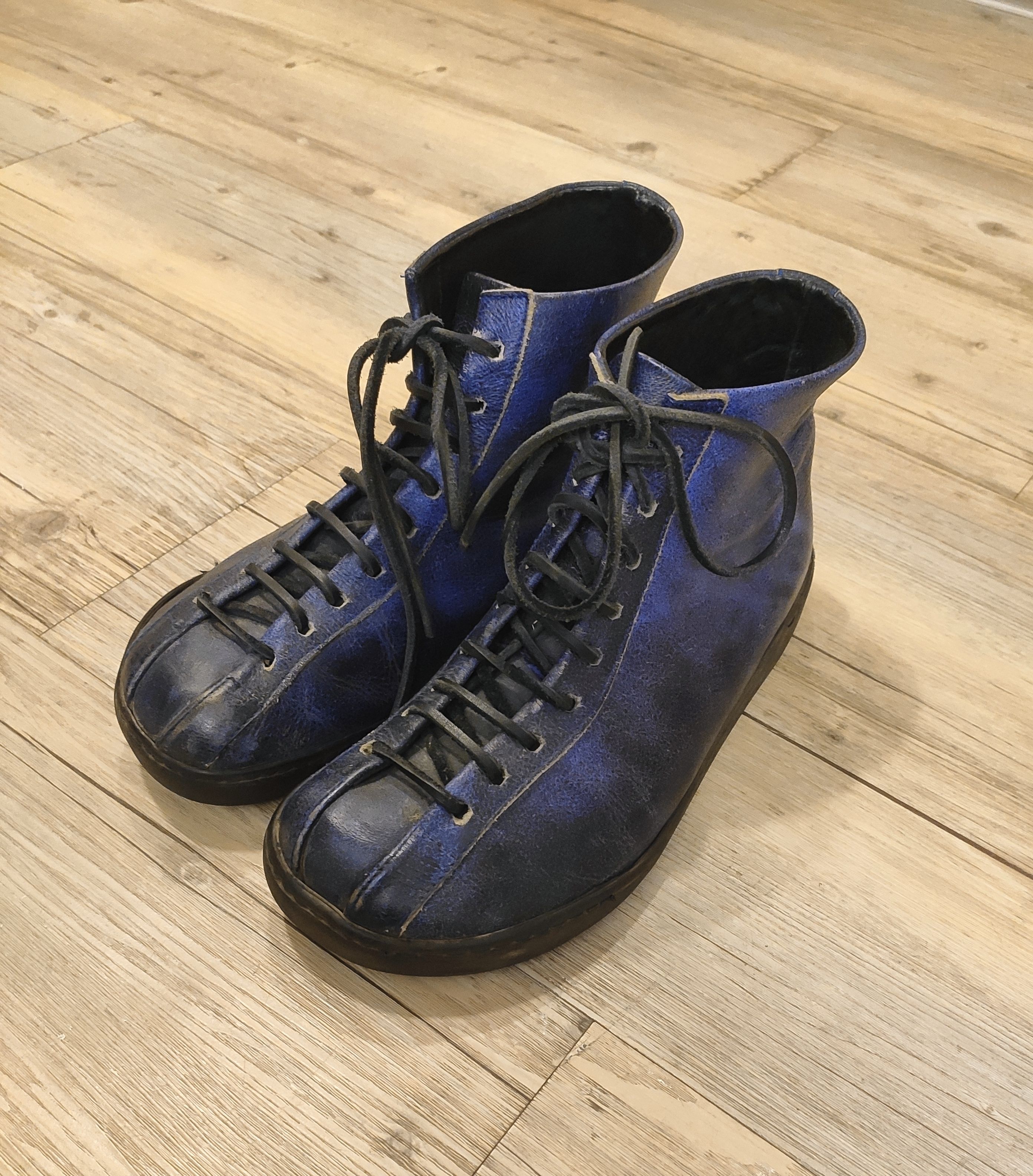 Pre-owned Swear 2001 Wide Boots.like Vetements Or Balenciaga In Blue
