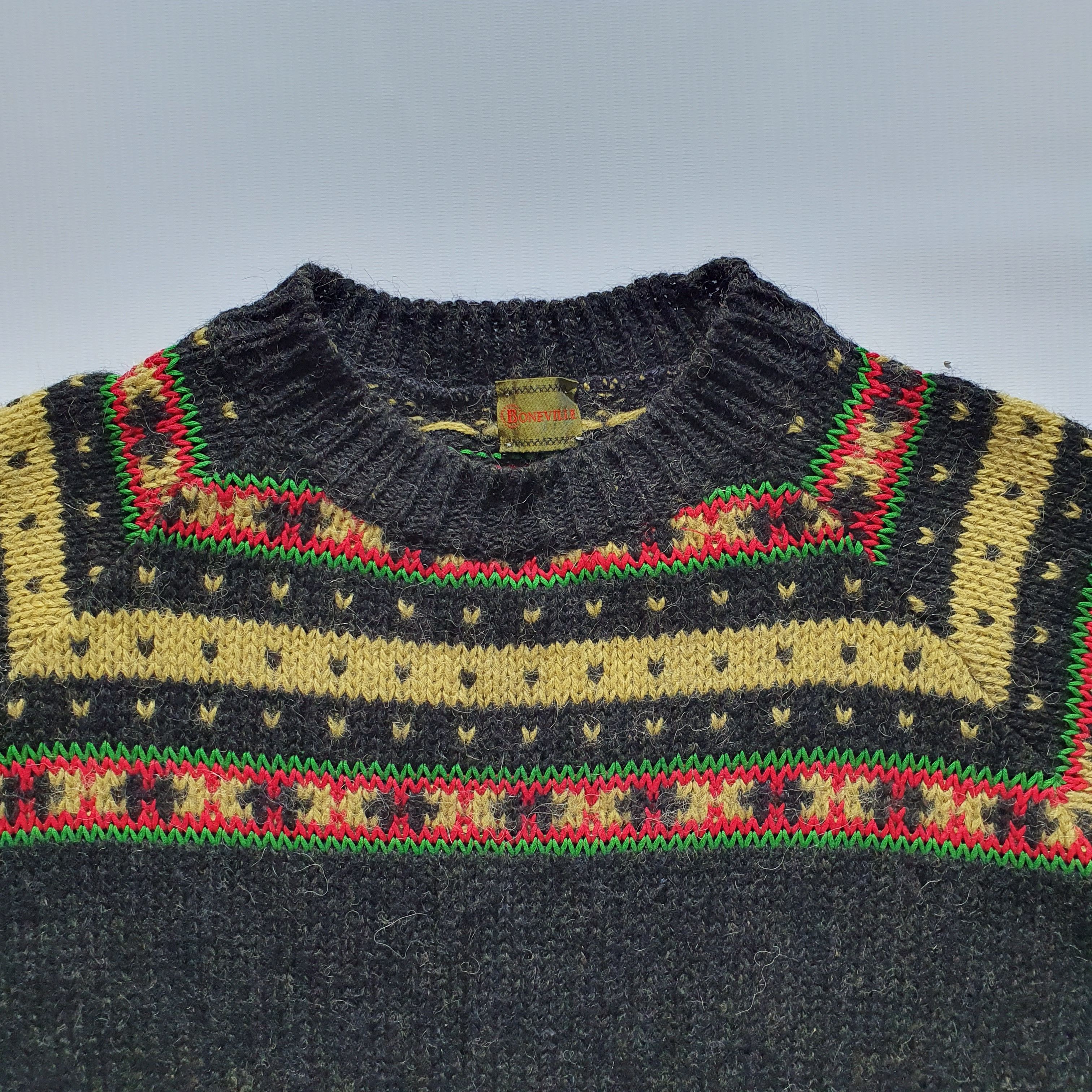 Boneville × Massimo Osti 1984 Boneville Wool Vintage Italian Luxury Sweater Size US L / EU 52-54 / 3 - 9 Thumbnail