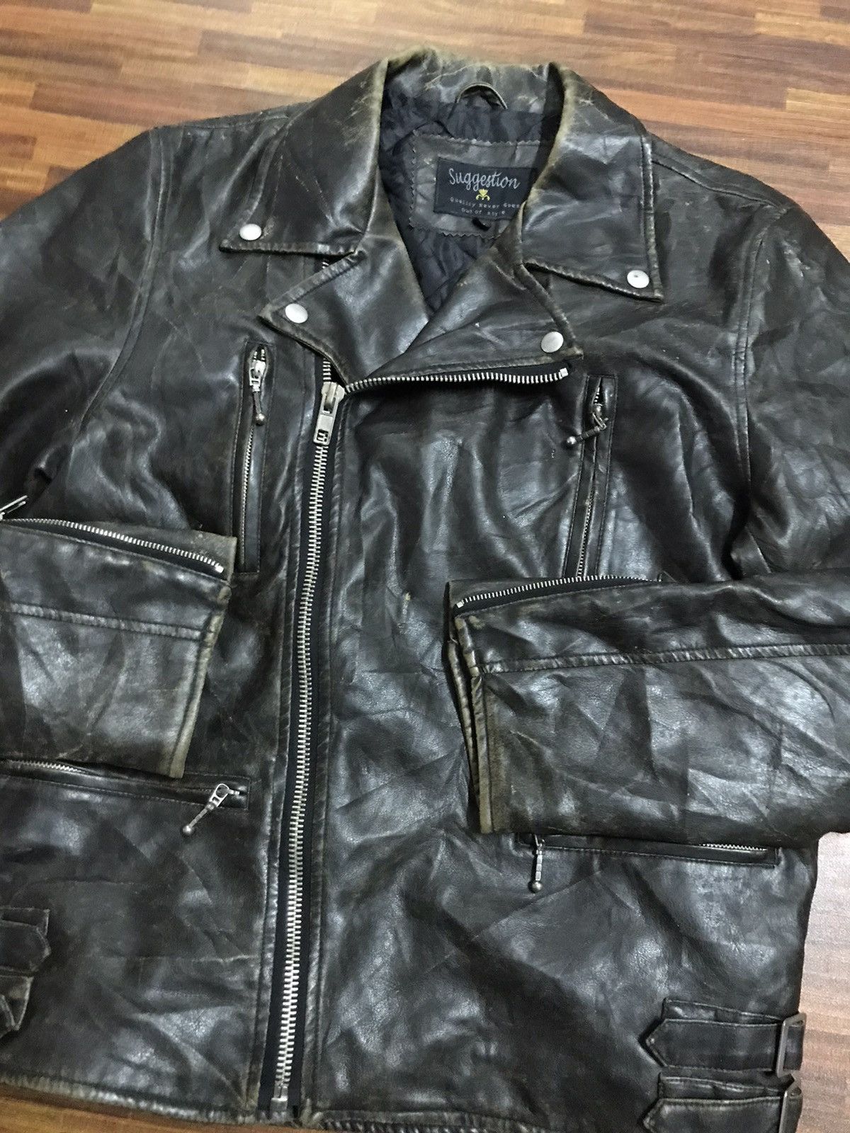 Band Tees Rey Kawakubo style Double collar jacket rock style Size US L / EU 52-54 / 3 - 7 Thumbnail