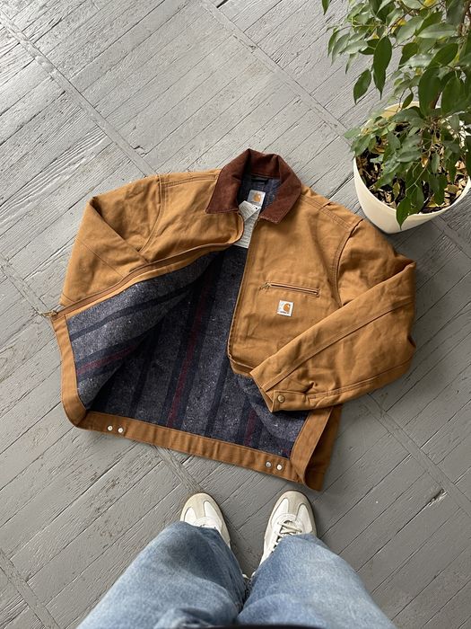 Vintage Vintage Carhartt Detroit Work Jacket Blanket Lined | Grailed