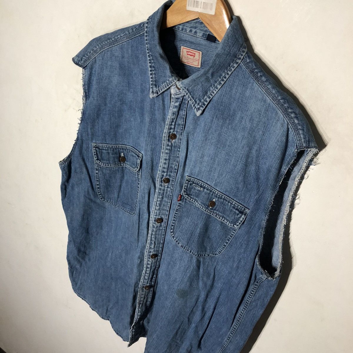 Levi's VINTAGE LEVI'S TANK TOP DENIM Size US L / EU 52-54 / 3 - 3 Thumbnail