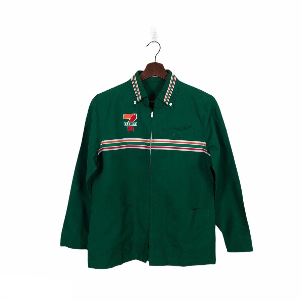 Japanese Brand VINTAGE 7-ELEVEN ZIPPER WORKER SHIRT BIG LOGO Size US M / EU 48-50 / 2 - 1 Thumbnail