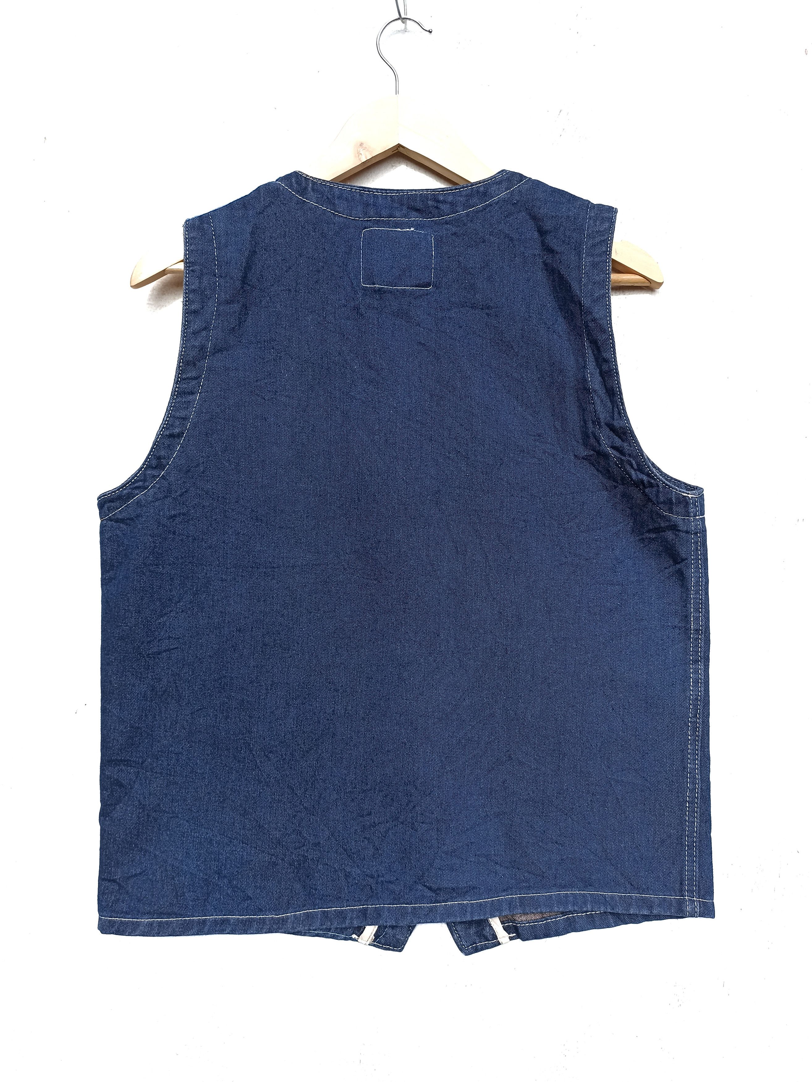 Japanese Brand Feeling Vest patchwork design Denim vest lgb Size US M / EU 48-50 / 2 - 4 Thumbnail