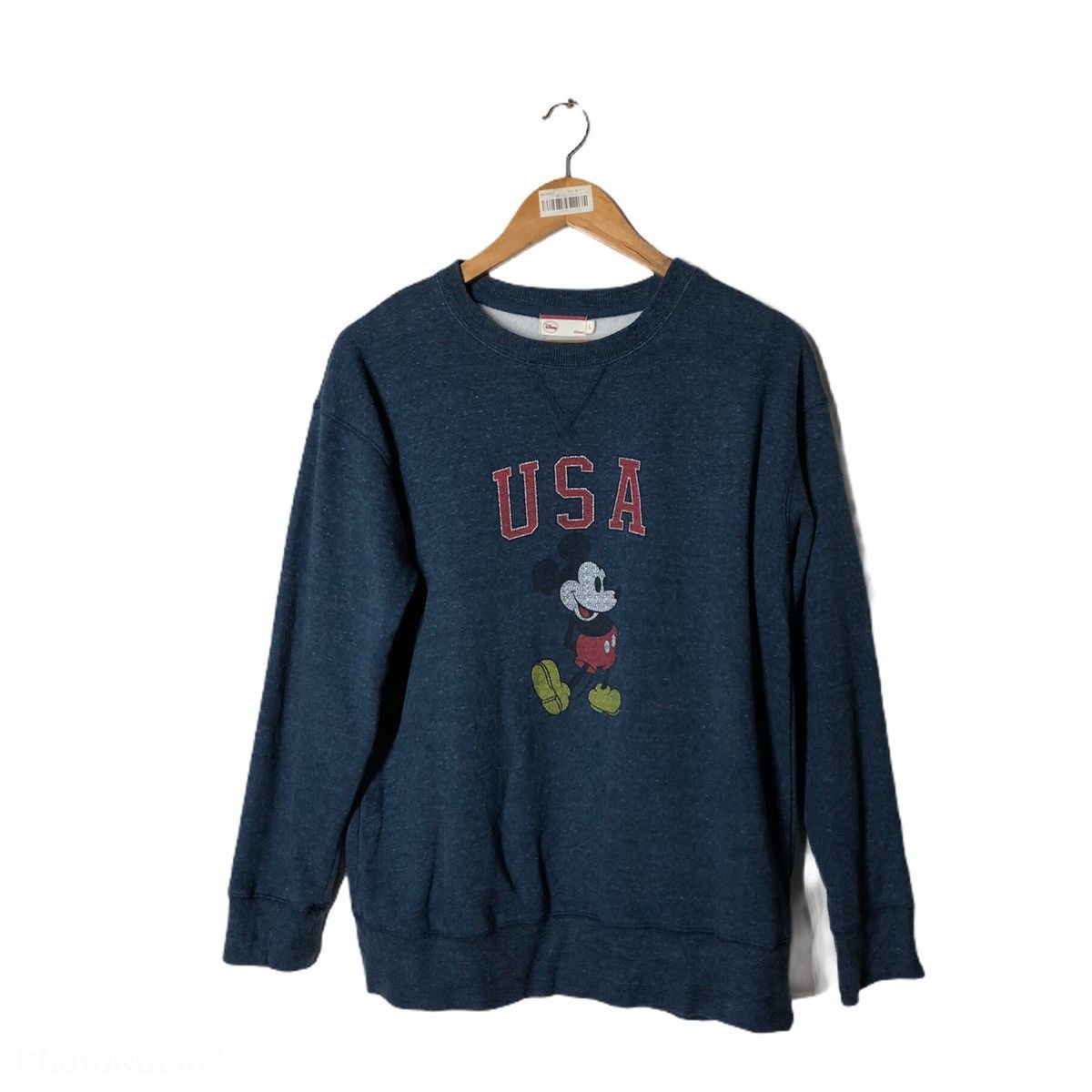 Japanese Brand Vintage Disney Mickey Mouse USA Big Logo Size US L / EU 52-54 / 3 - 1 Thumbnail