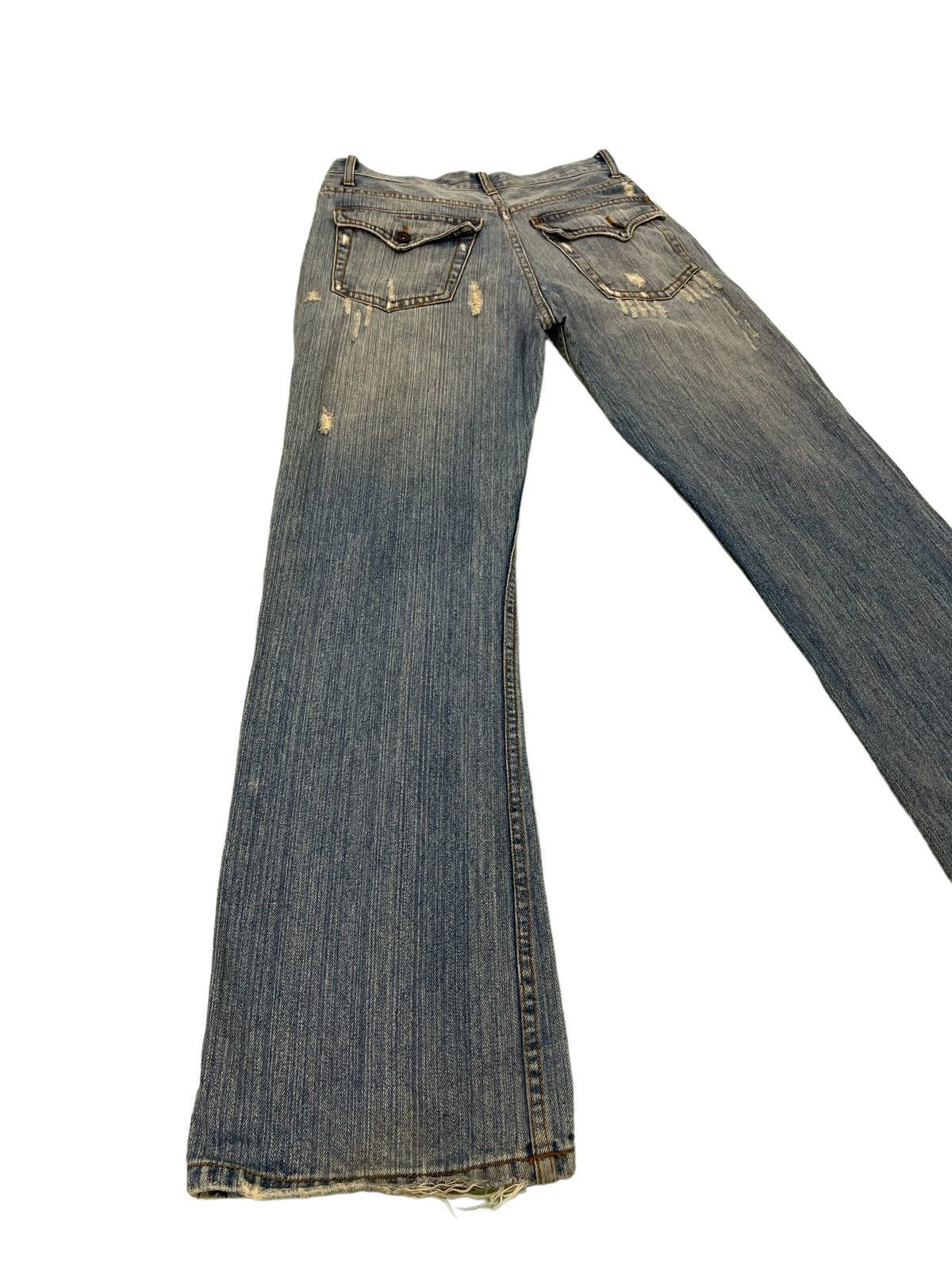 Japanese Brand Flare Jeans Nylaus Distress Boot Cut Denim 3🟦5 Size US 30 / EU 46 - 15 Thumbnail