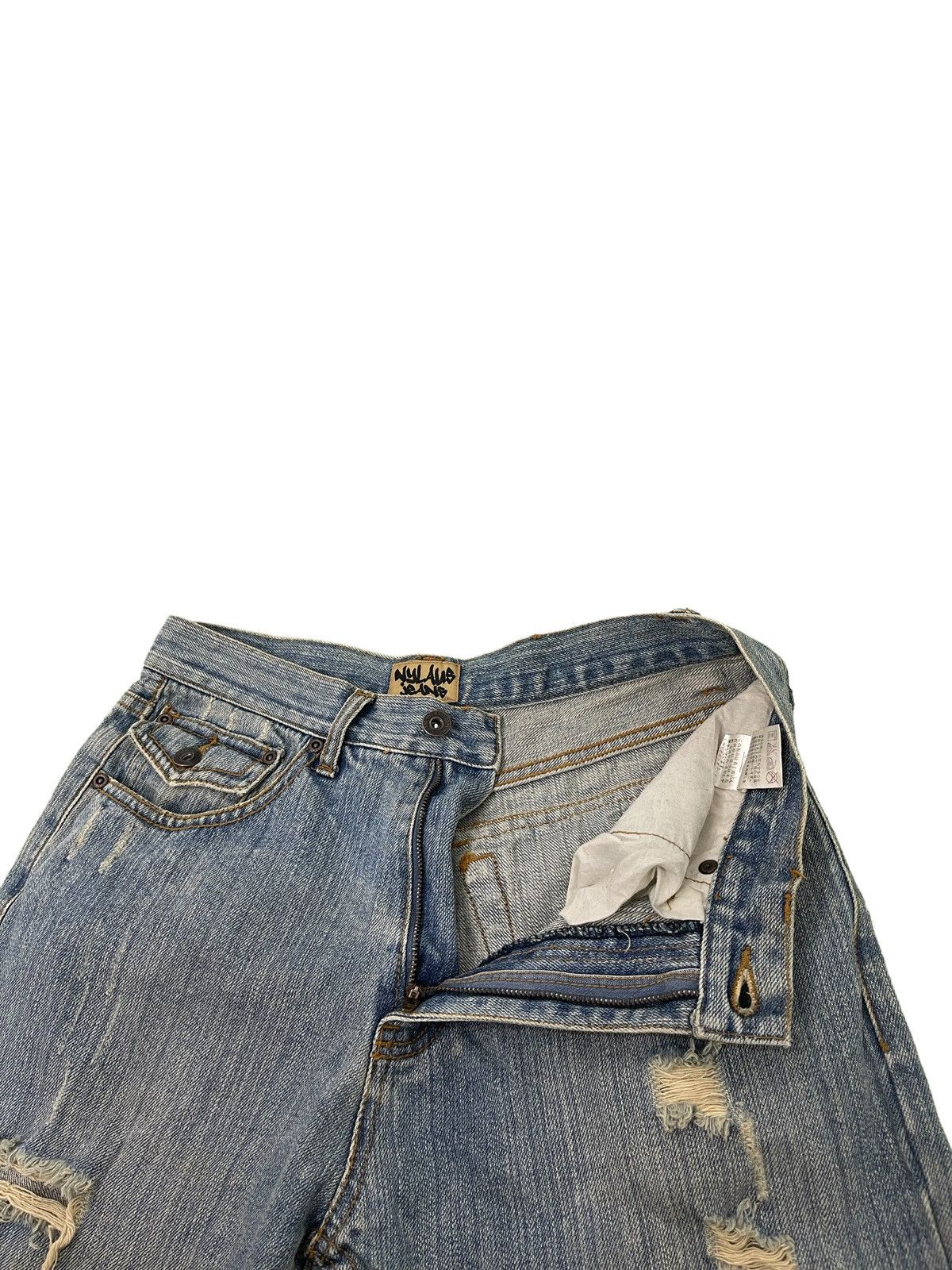 Japanese Brand Flare Jeans Nylaus Distress Boot Cut Denim 3🟦5 Size US 30 / EU 46 - 13 Thumbnail