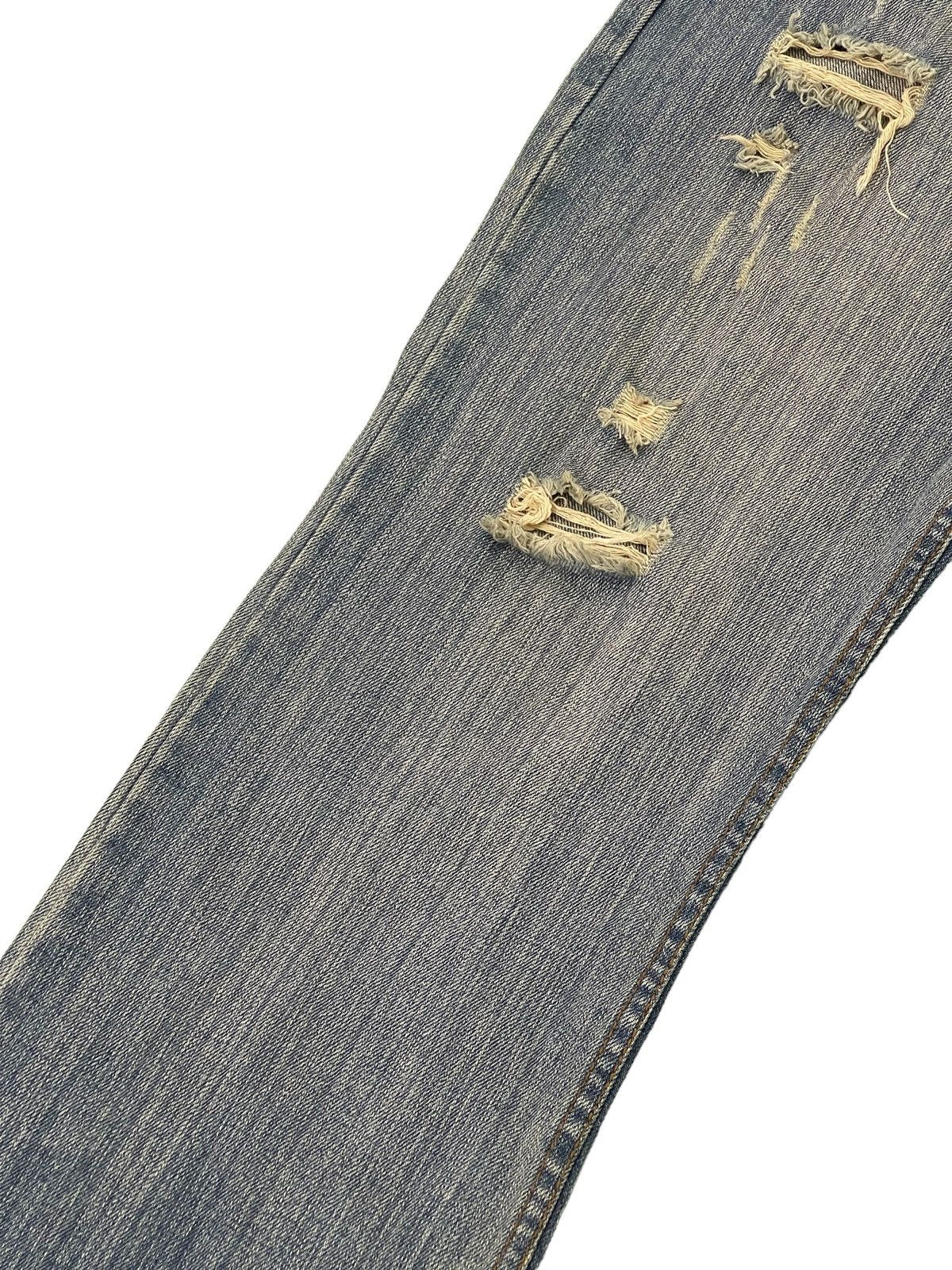Japanese Brand Flare Jeans Nylaus Distress Boot Cut Denim 3🟦5 Size US 30 / EU 46 - 6 Thumbnail