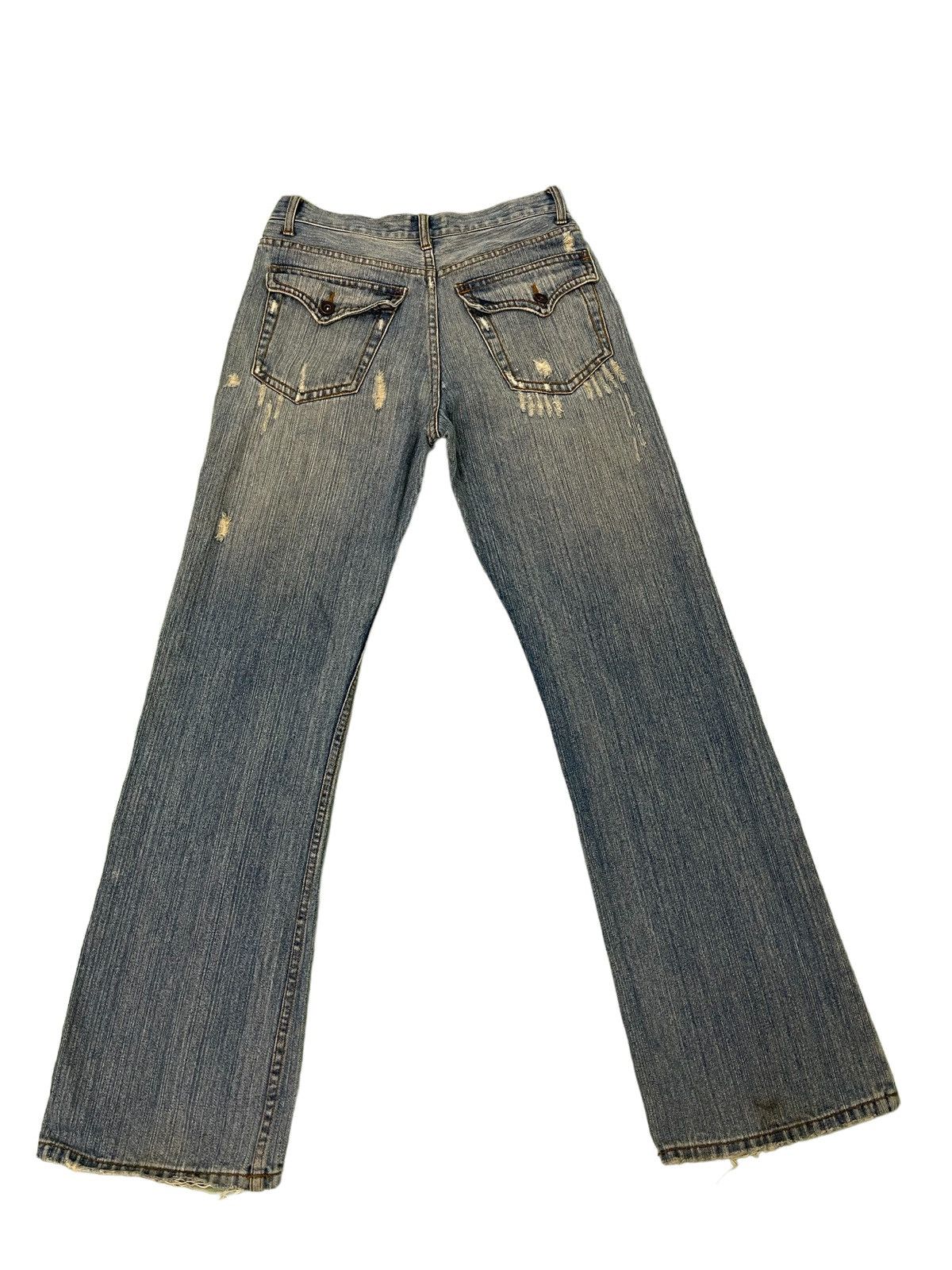 Japanese Brand Flare Jeans Nylaus Distress Boot Cut Denim 3🟦5 Size US 30 / EU 46 - 14 Thumbnail