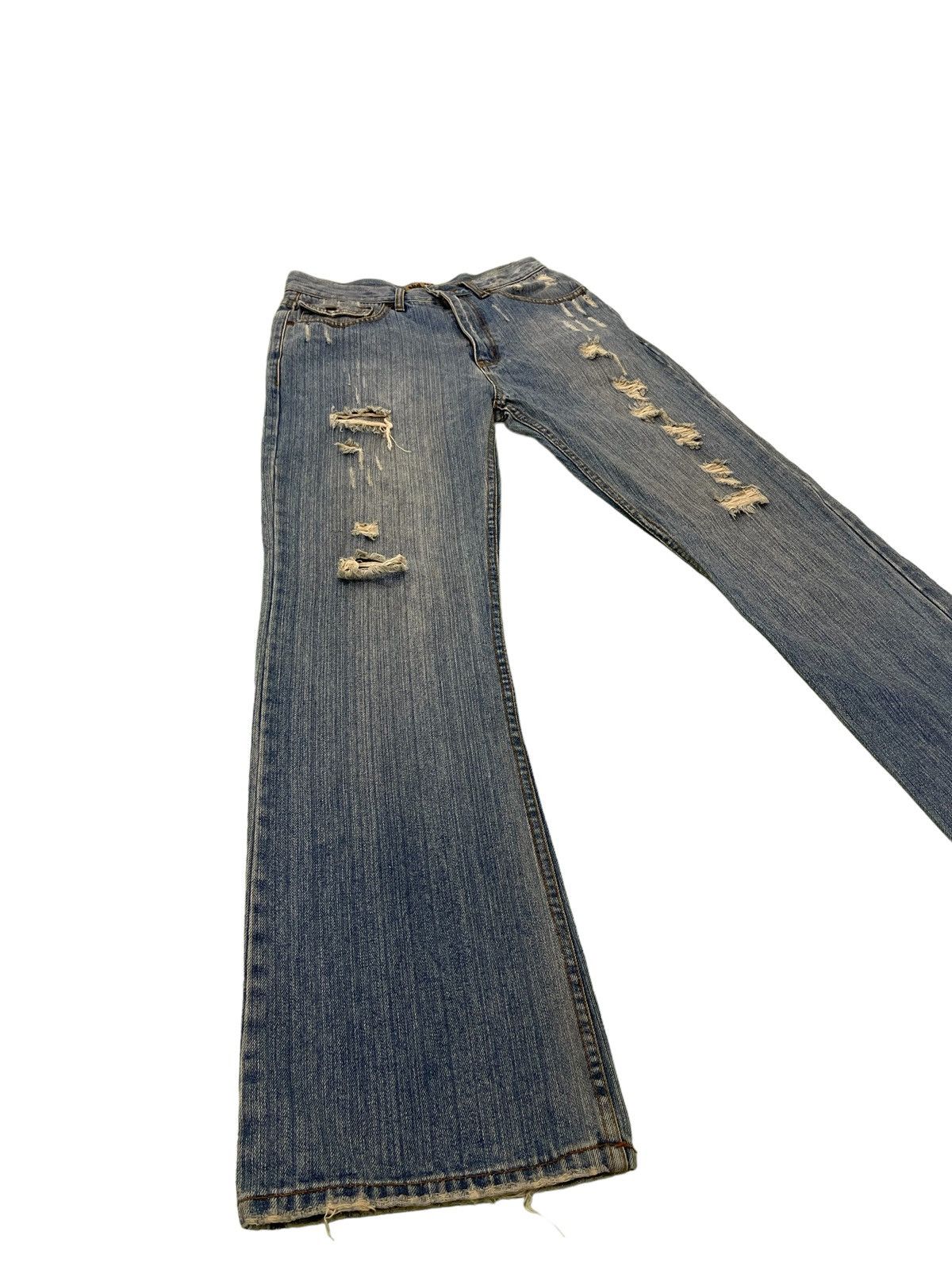 Japanese Brand Flare Jeans Nylaus Distress Boot Cut Denim 3🟦5 Size US 30 / EU 46 - 1 Thumbnail