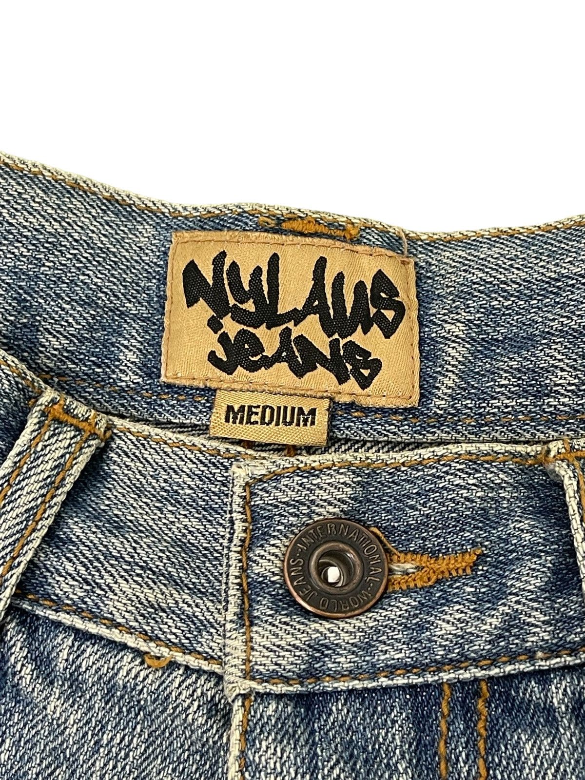 Japanese Brand Flare Jeans Nylaus Distress Boot Cut Denim 3🟦5 Size US 30 / EU 46 - 12 Thumbnail