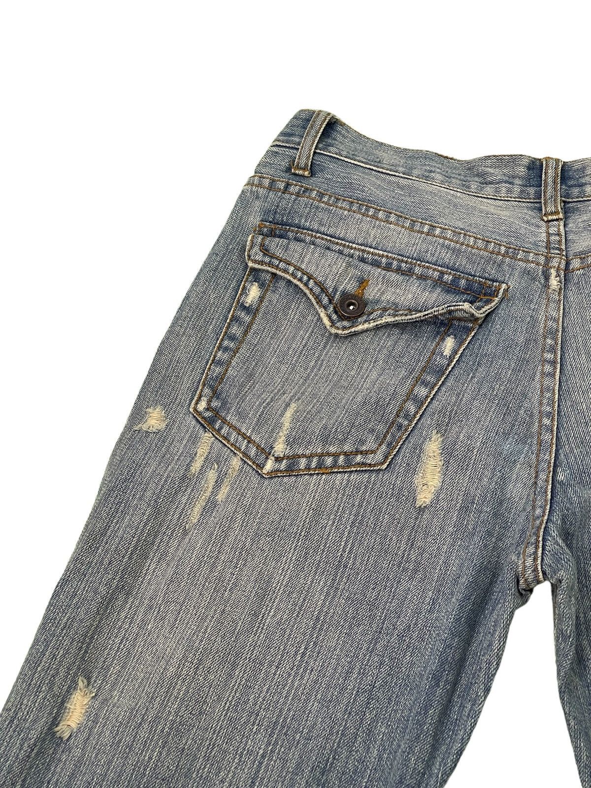 Japanese Brand Flare Jeans Nylaus Distress Boot Cut Denim 3🟦5 Size US 30 / EU 46 - 22 Thumbnail