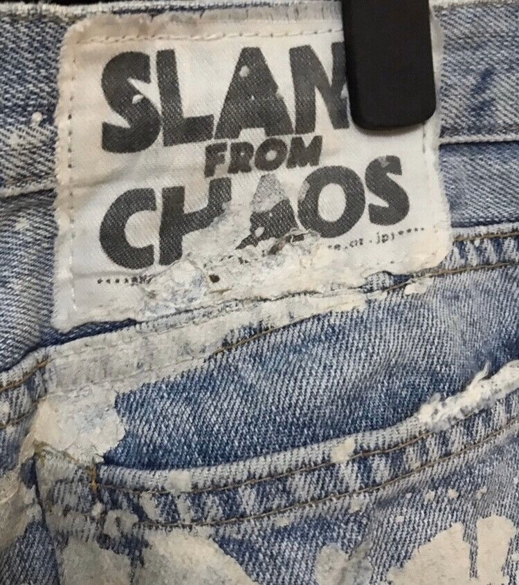 Band Tees Slang from chaos rancid distressed denim jeans 34 Size US 34 / EU 50 - 5 Thumbnail