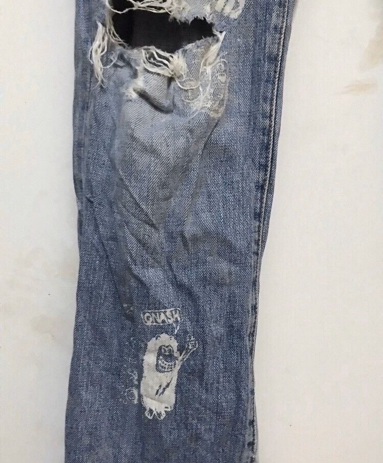 Band Tees Slang from chaos rancid distressed denim jeans 34 Size US 34 / EU 50 - 13 Thumbnail