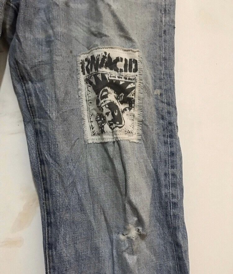 Band Tees Slang from chaos rancid distressed denim jeans 34 Size US 34 / EU 50 - 11 Thumbnail