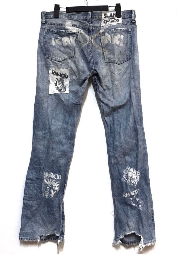 Band Tees Slang from chaos rancid distressed denim jeans 34 Size US 34 / EU 50 - 2 Thumbnail