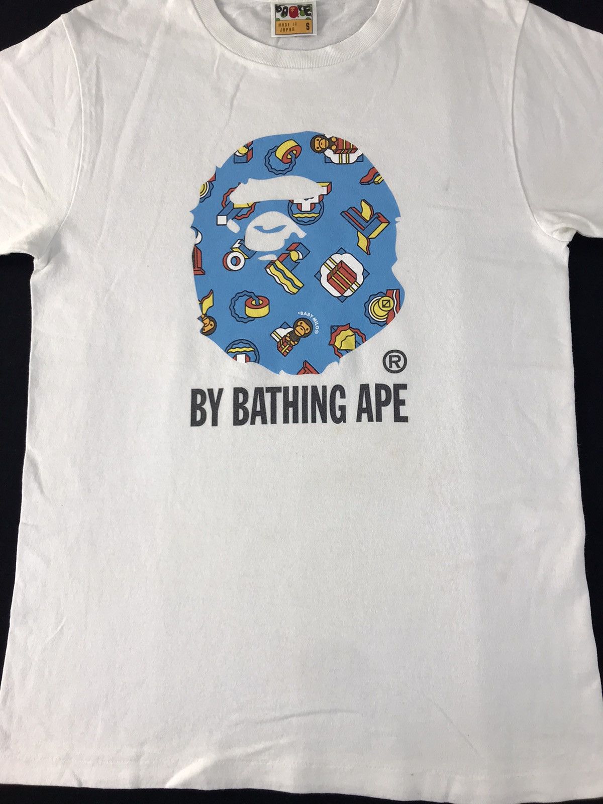 Bape By Bathing Ape Baby Milo College Ape Big Printed Tee Size US S / EU 44-46 / 1 - 3 Thumbnail