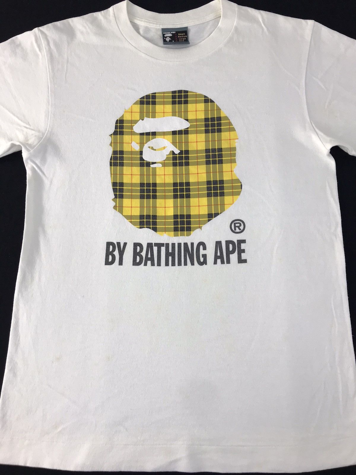 Bape By Bathing Ape Plaid Checked College Ape Big Printed Tee Size US S / EU 44-46 / 1 - 3 Thumbnail