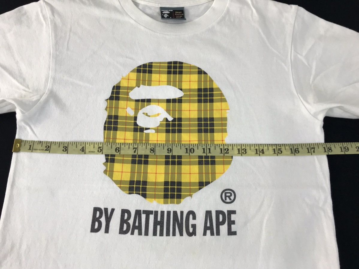 Bape By Bathing Ape Plaid Checked College Ape Big Printed Tee Size US S / EU 44-46 / 1 - 7 Thumbnail